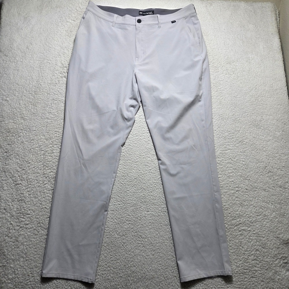 Travis Mathew Golf Pants Mens 38 Light Grey Performance Stretch Active Outdoor